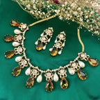 Leela Traditional Diamond & Pearl Necklace Set