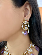 Leela Traditional Diamond & Pearl Necklace Set