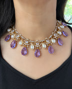 Leela Traditional Diamond & Pearl Necklace Set