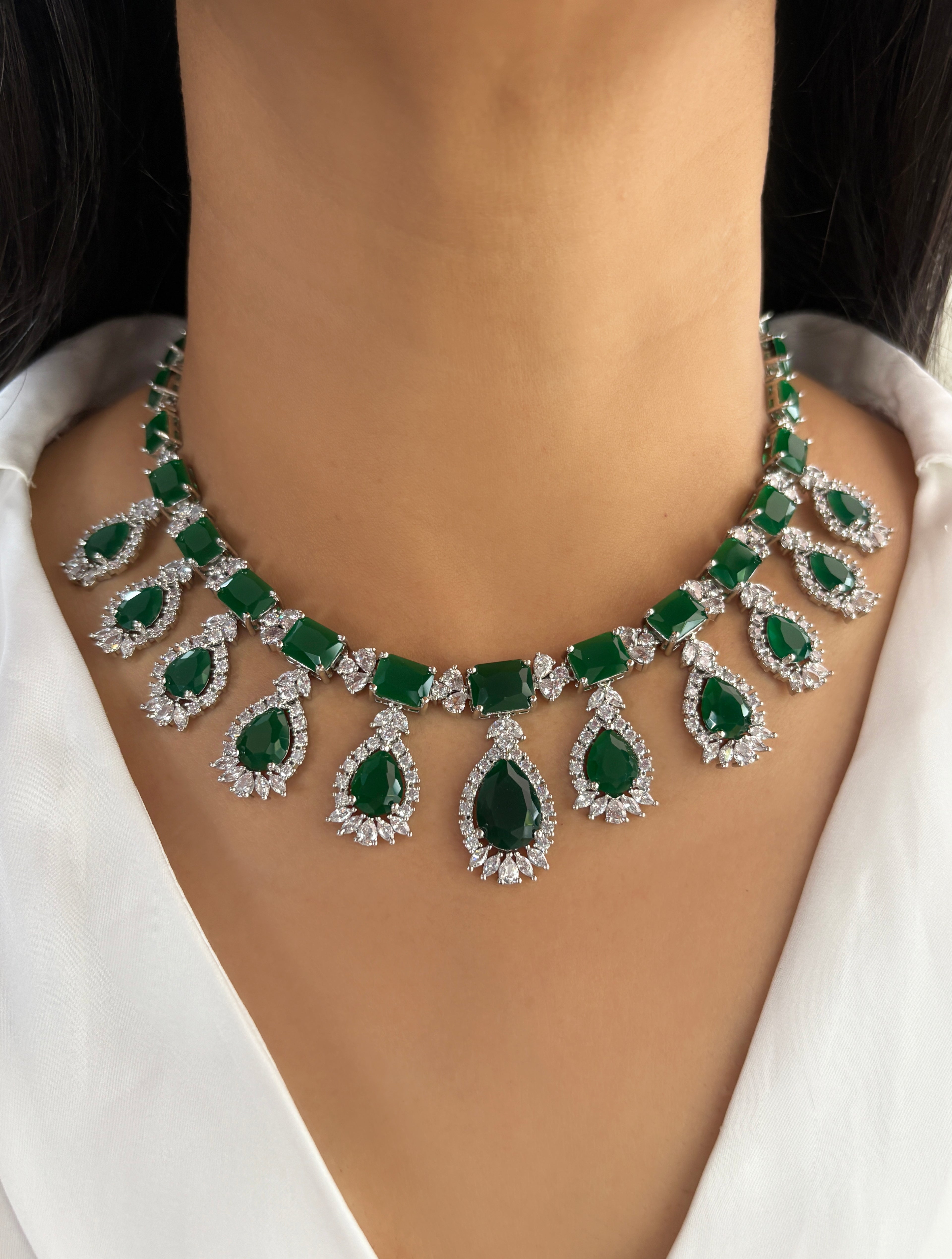Diara Diamond & Gemstone Necklace Set