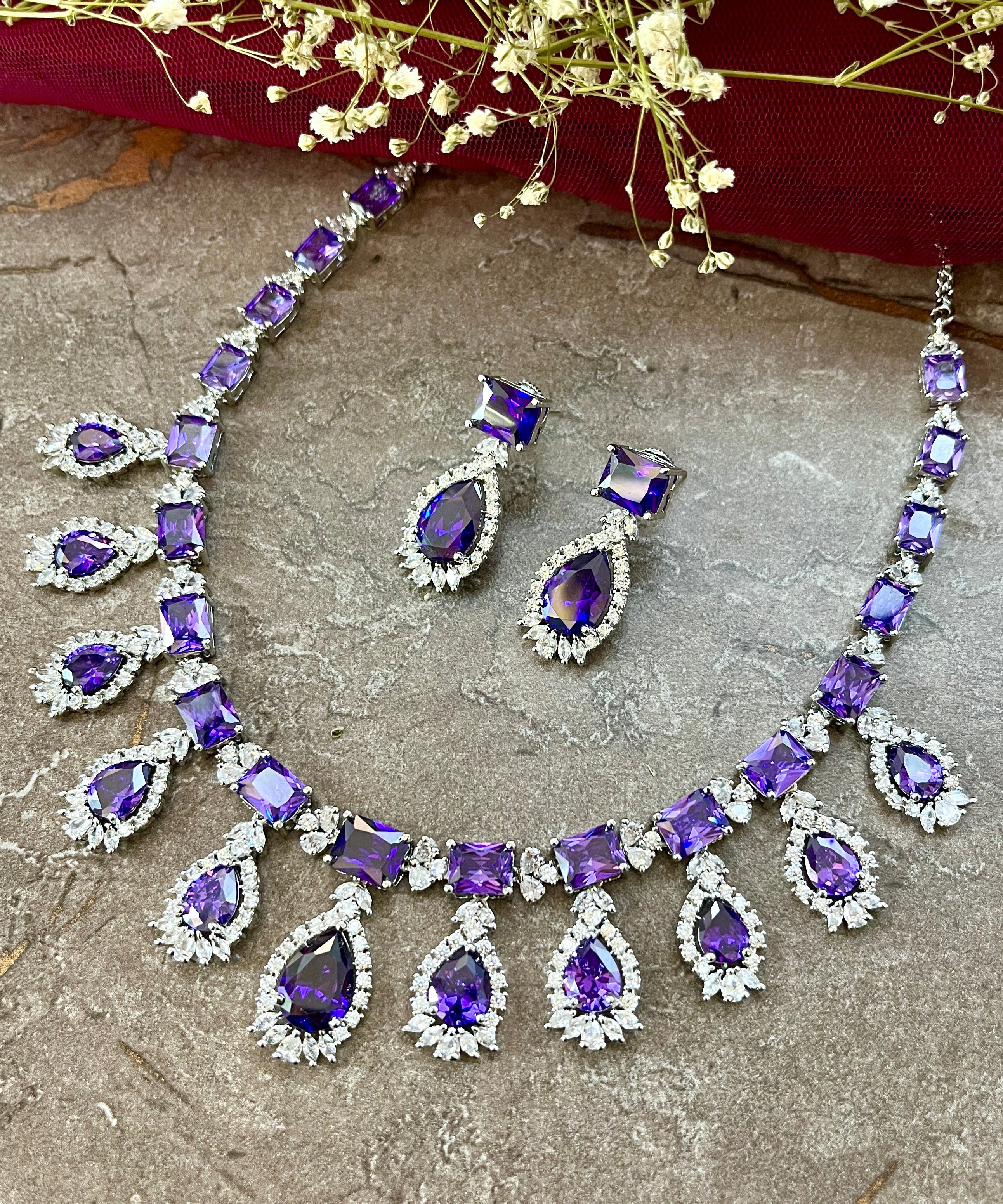 Diara Diamond & Gemstone Necklace Set