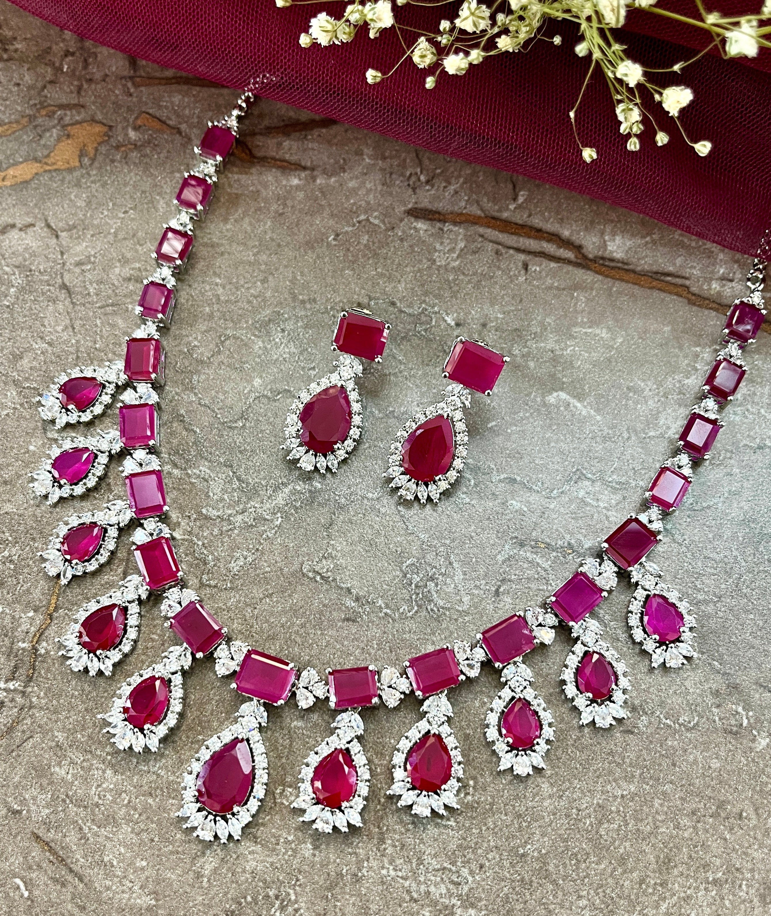 Diara Diamond & Gemstone Necklace Set