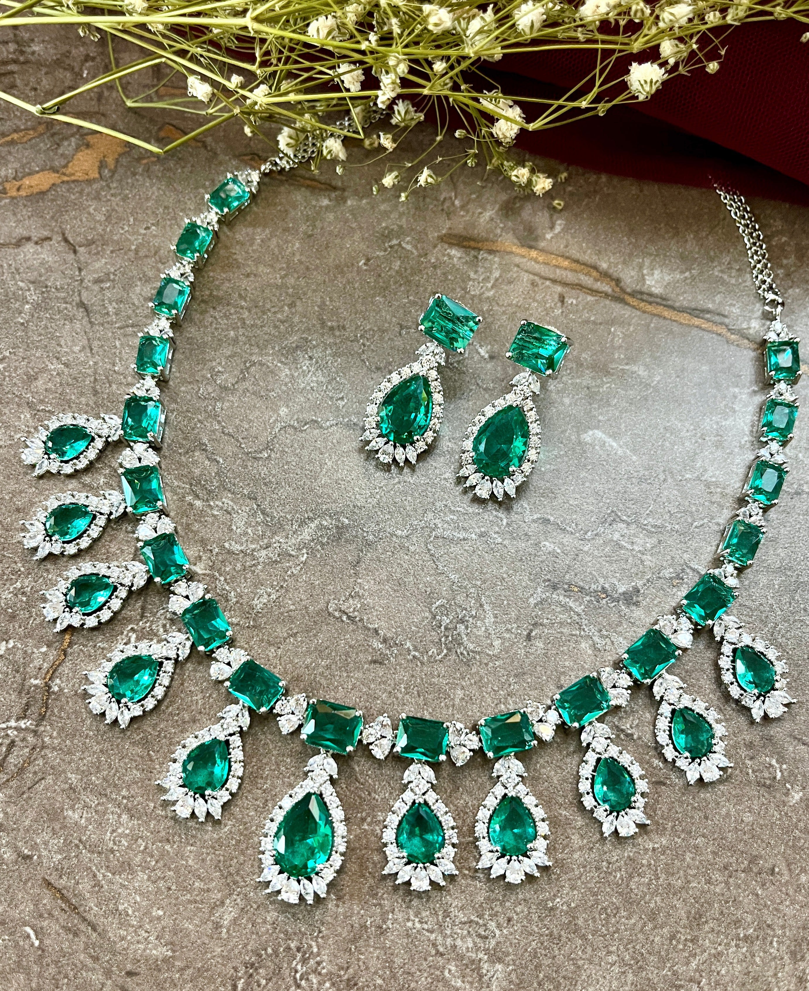 Diara Diamond & Gemstone Necklace Set