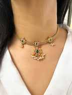 Vashti Gold Plated Designer Choker Set