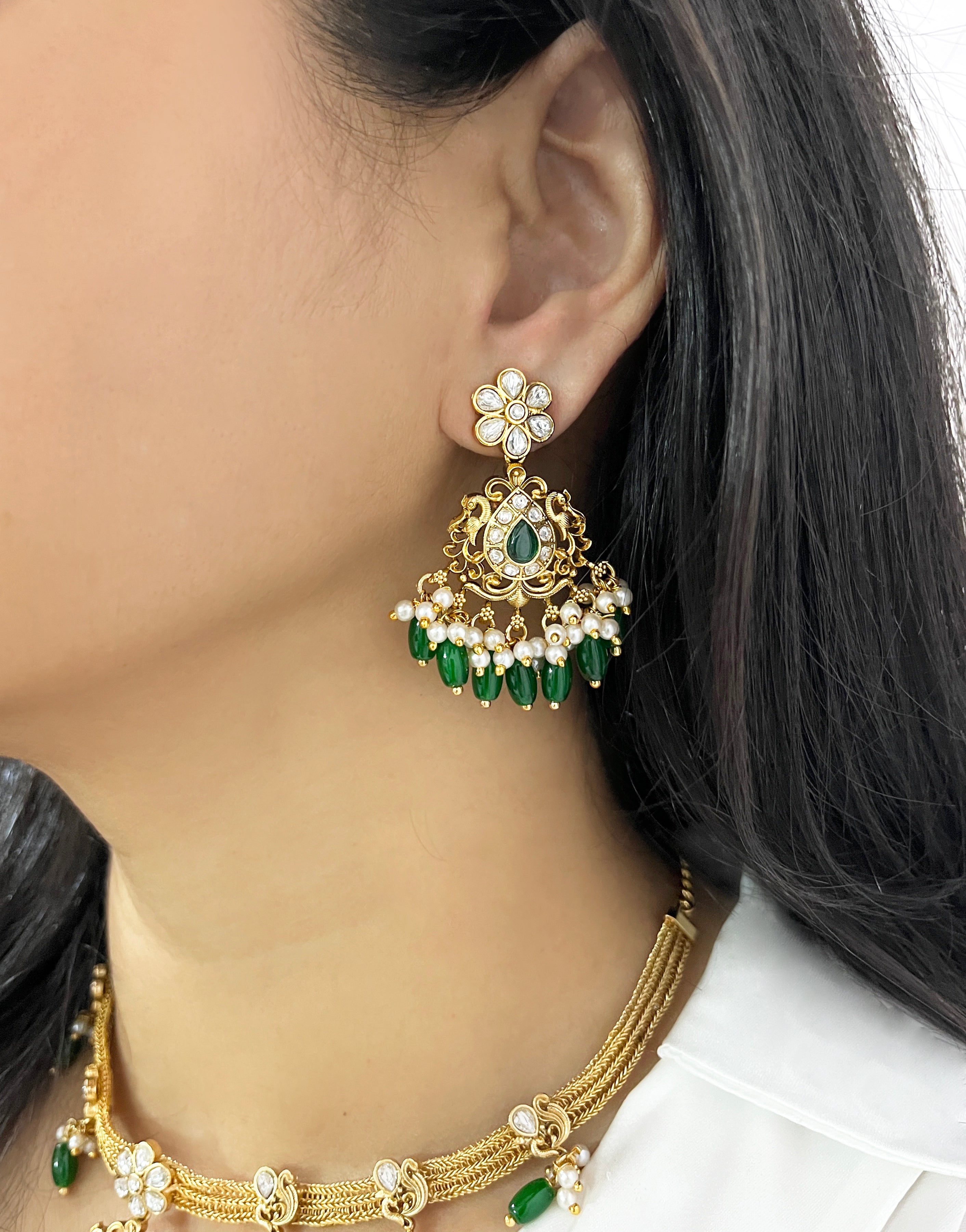 Dhriti Polki Designer Necklace Set
