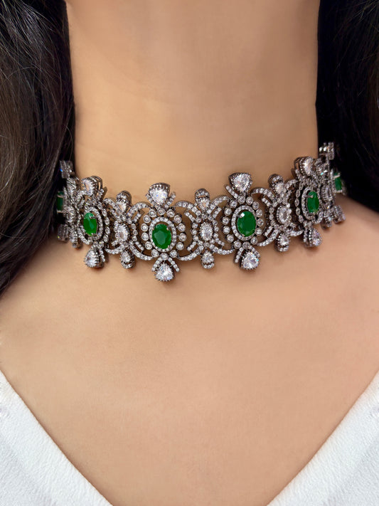 Sheryl Vintage Diamond Statement Choker Set