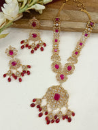 Faiza Gold Plated Diamond Necklace Set
