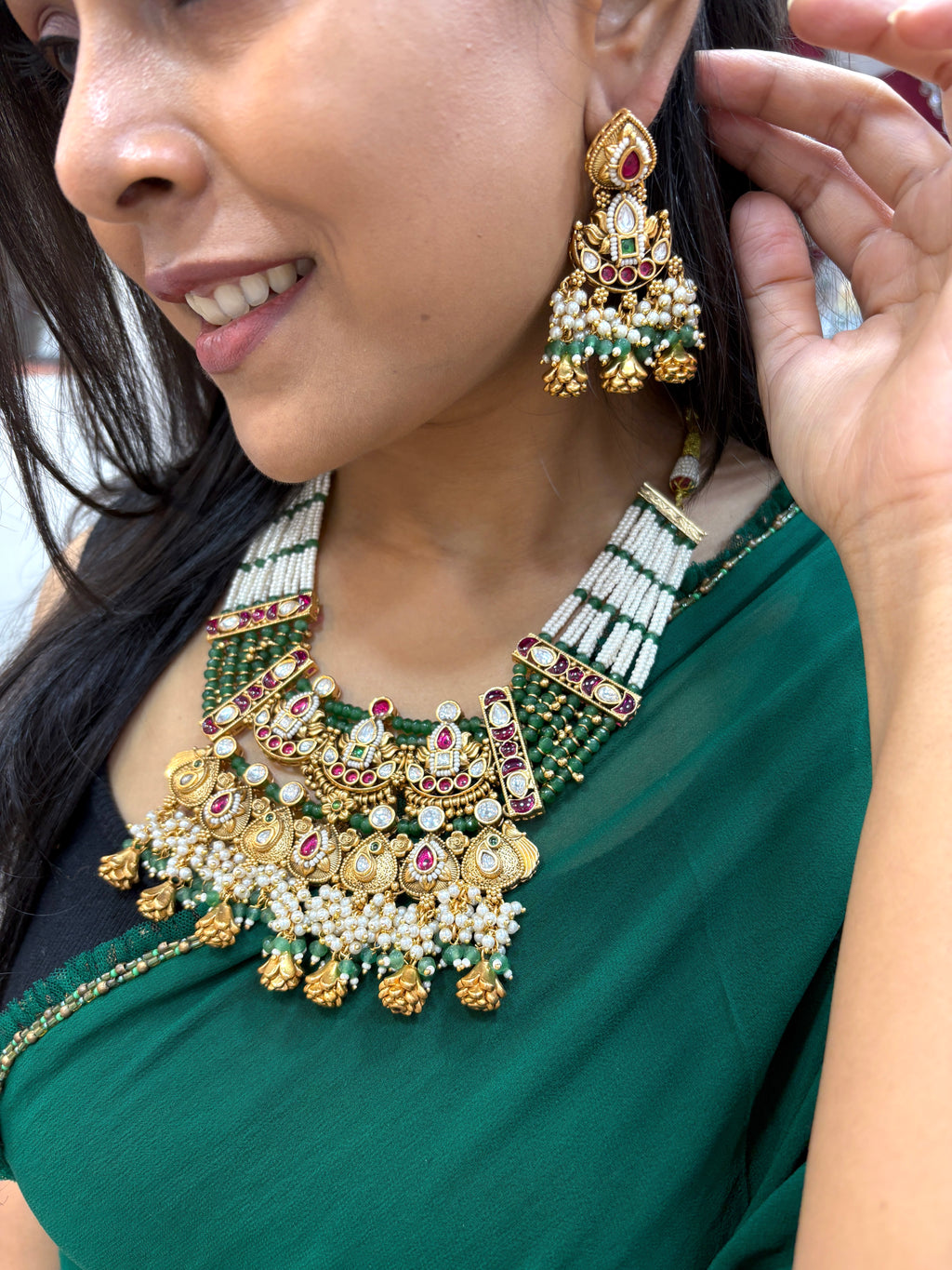 Raanisa Designer Rajwada Necklace Set