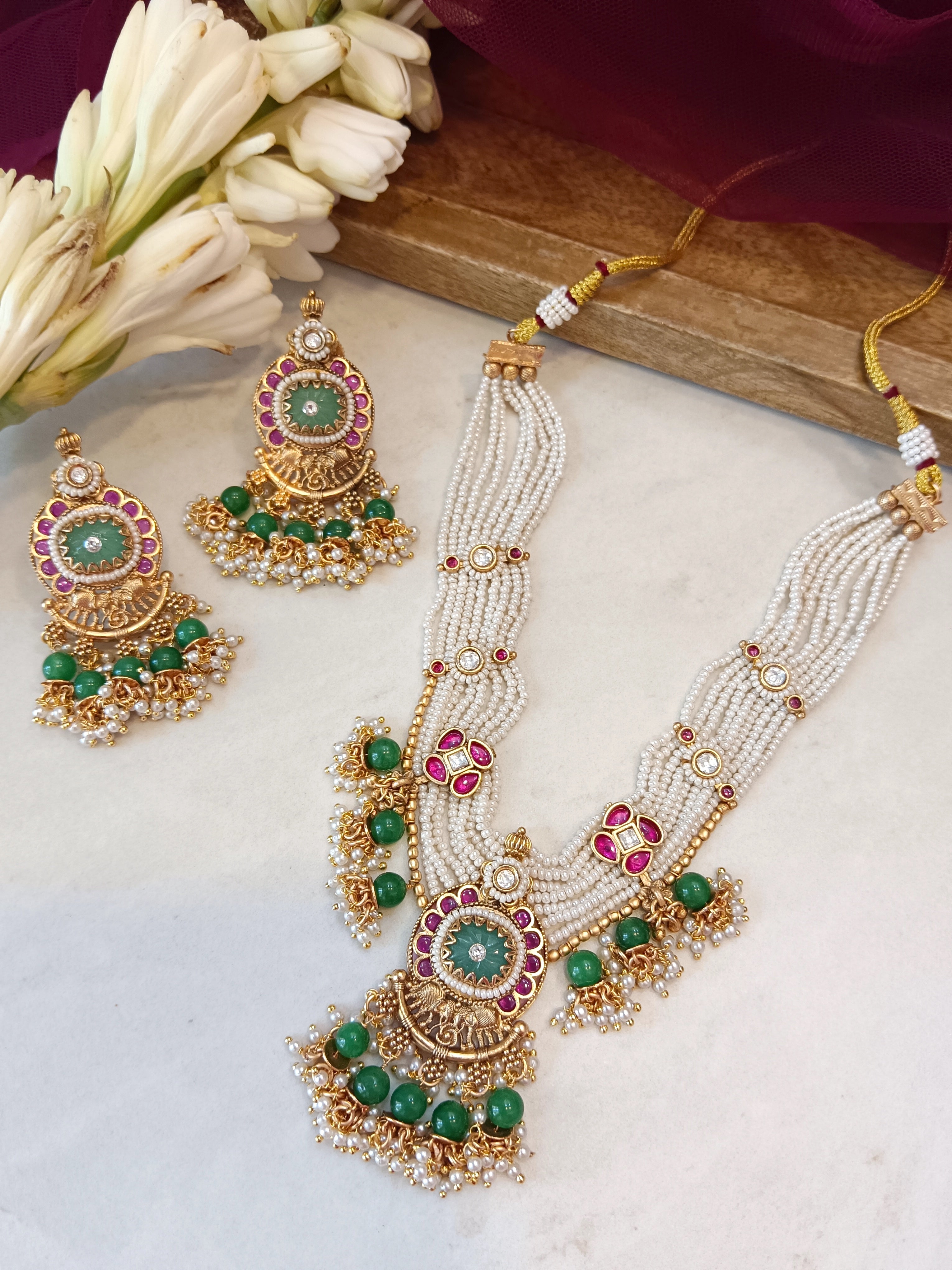 Akira Designer Rajwada Necklace Set