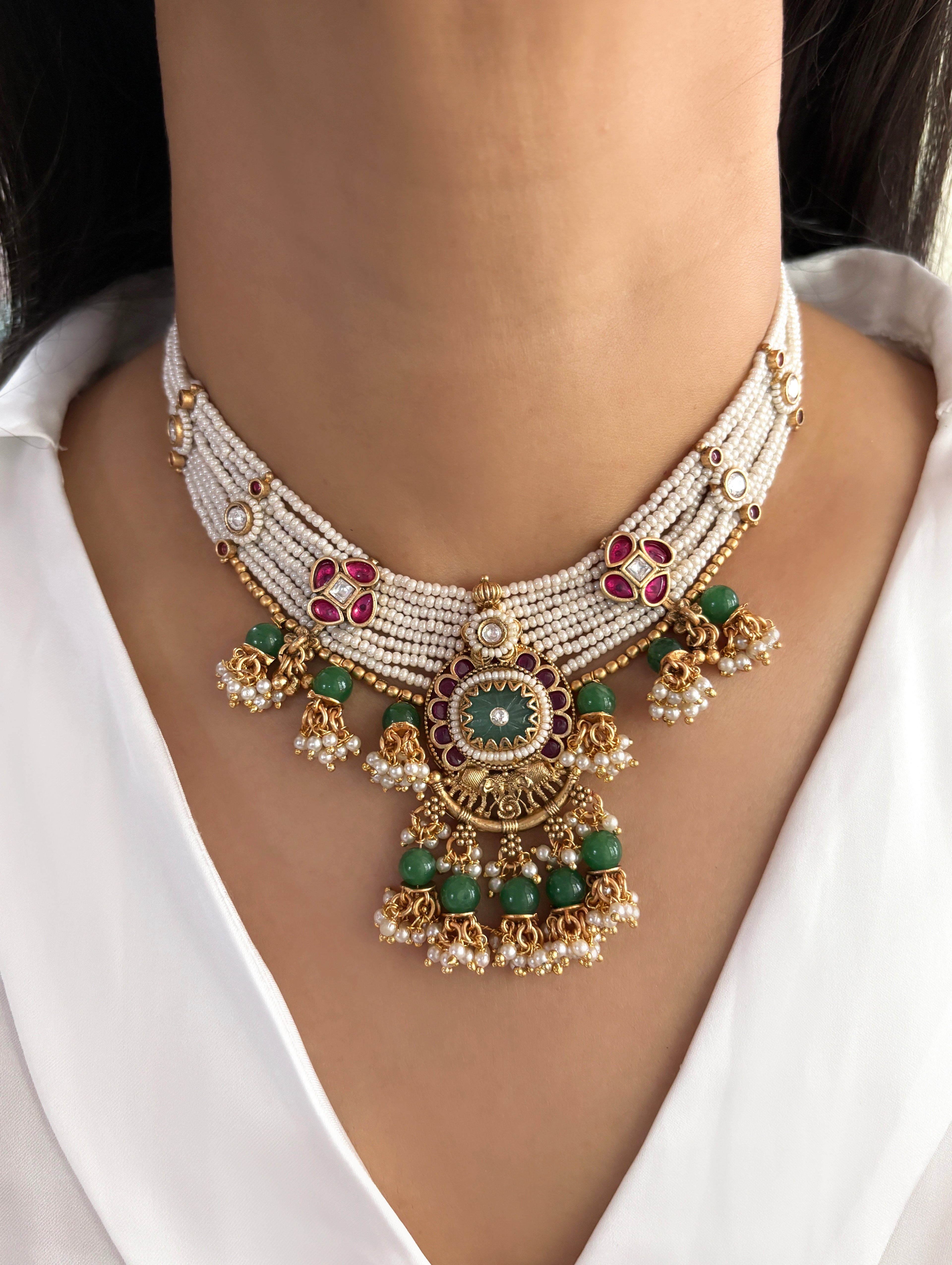 Akira Designer Rajwada Necklace Set