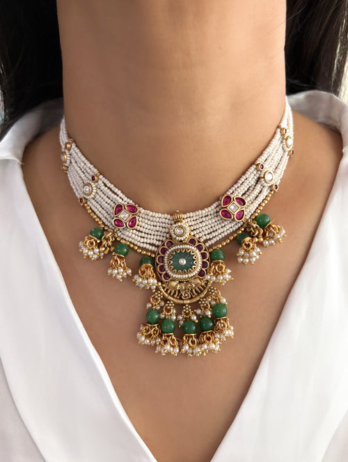 Akira Designer Rajwada Necklace Set