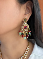 Adhira Designer Diamond & Color Stones Necklace Set