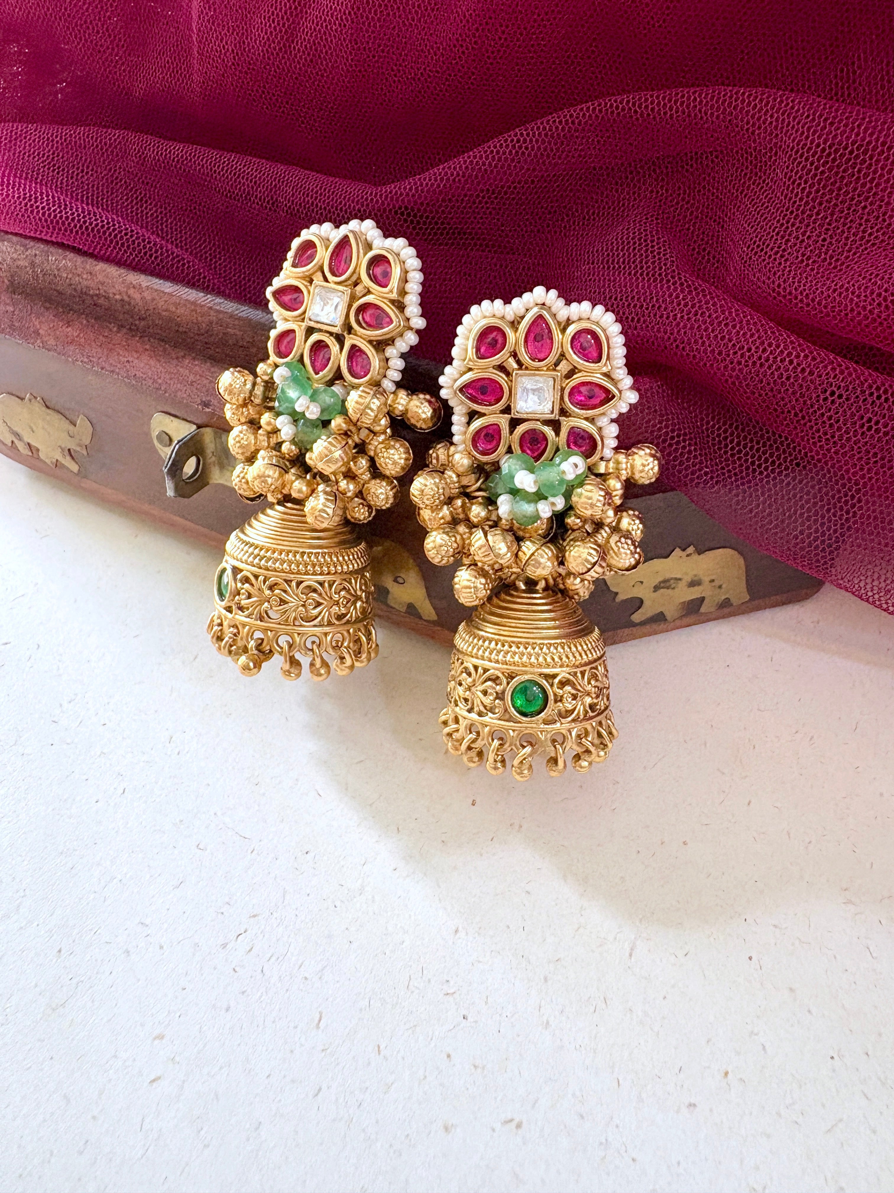 Asmi Ghungroo Rajwada Necklace Set