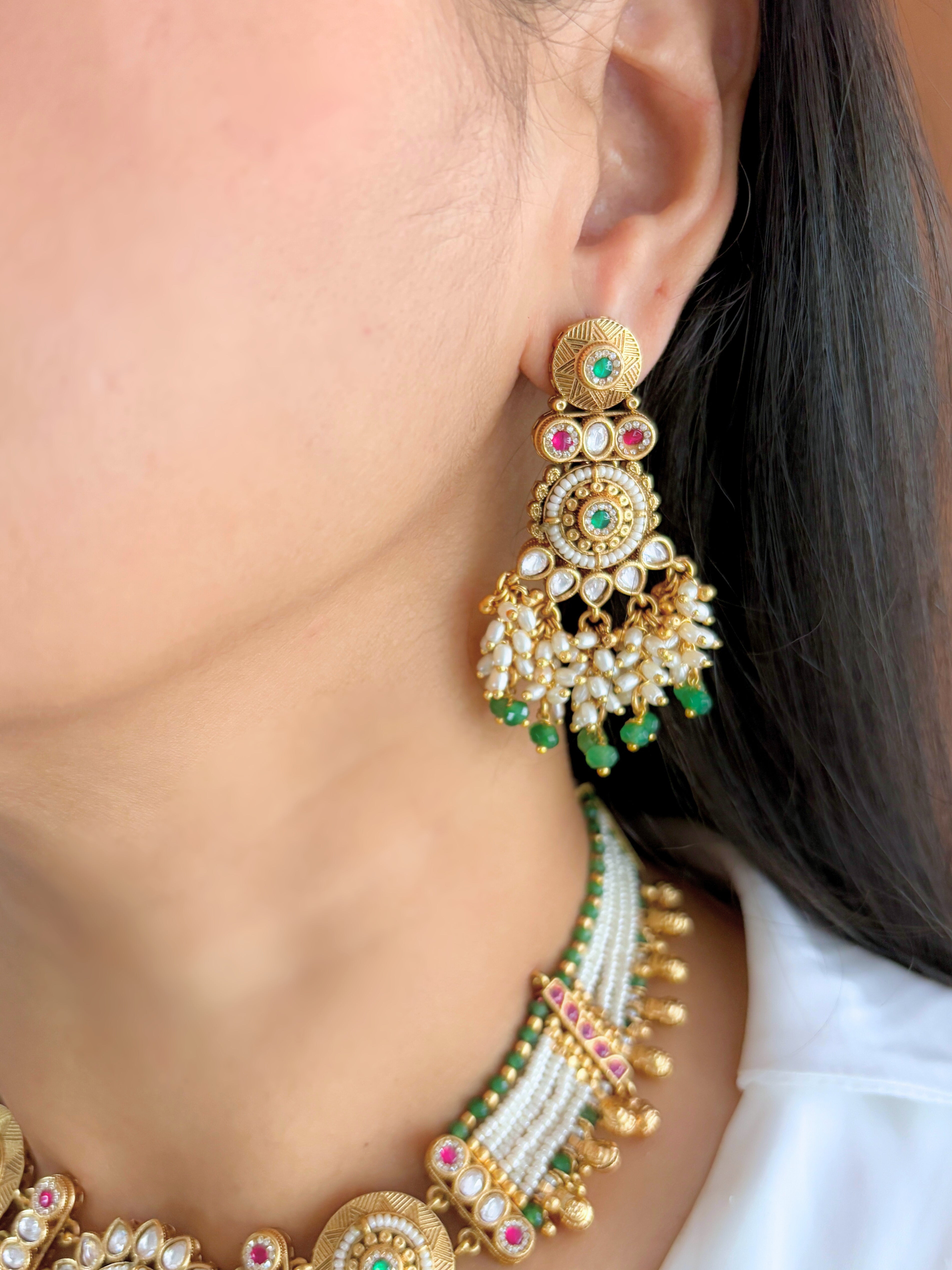 Sakina Designer Rajwada Necklace Set