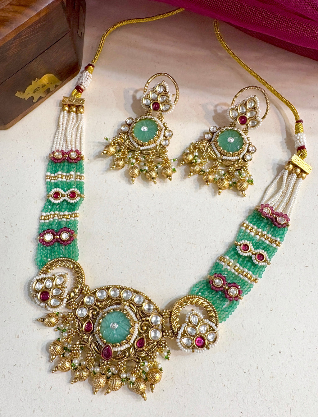 Zeba Designer Rajwada Necklace Set