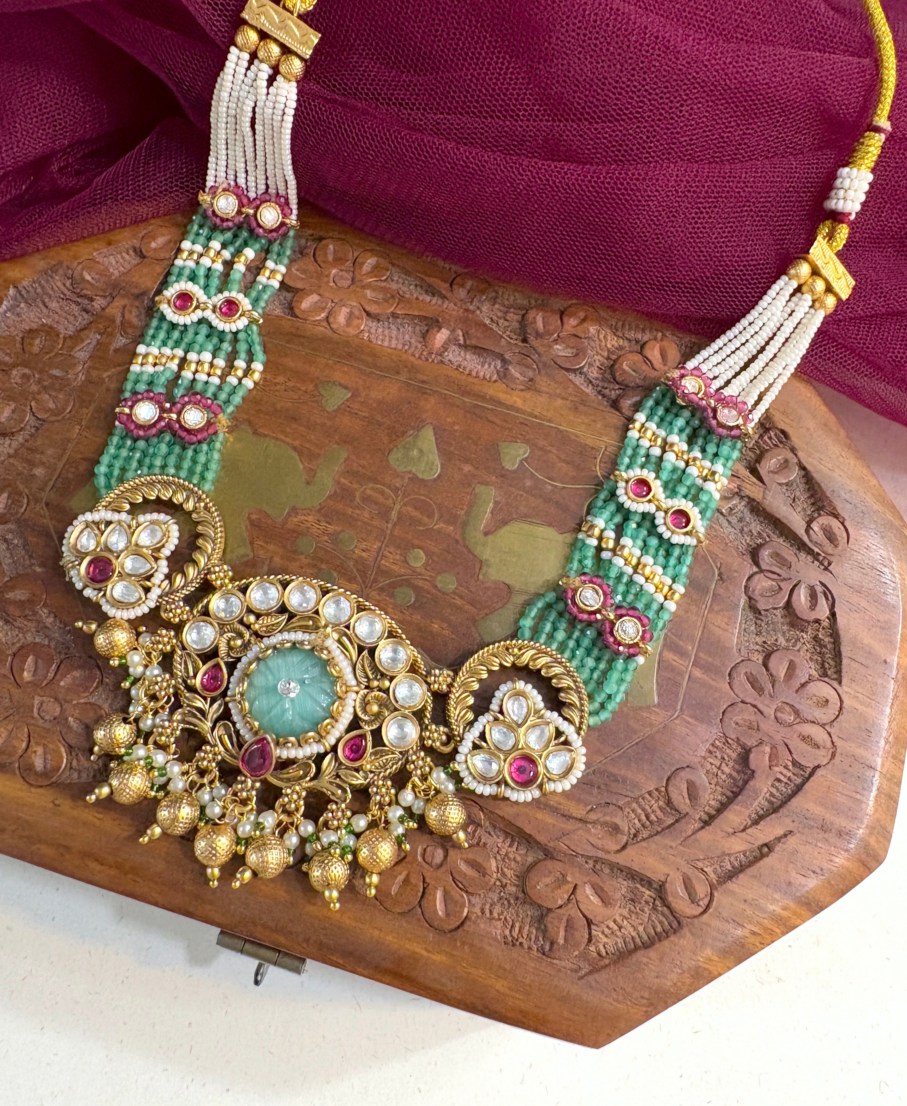 Zeba Designer Rajwada Necklace Set