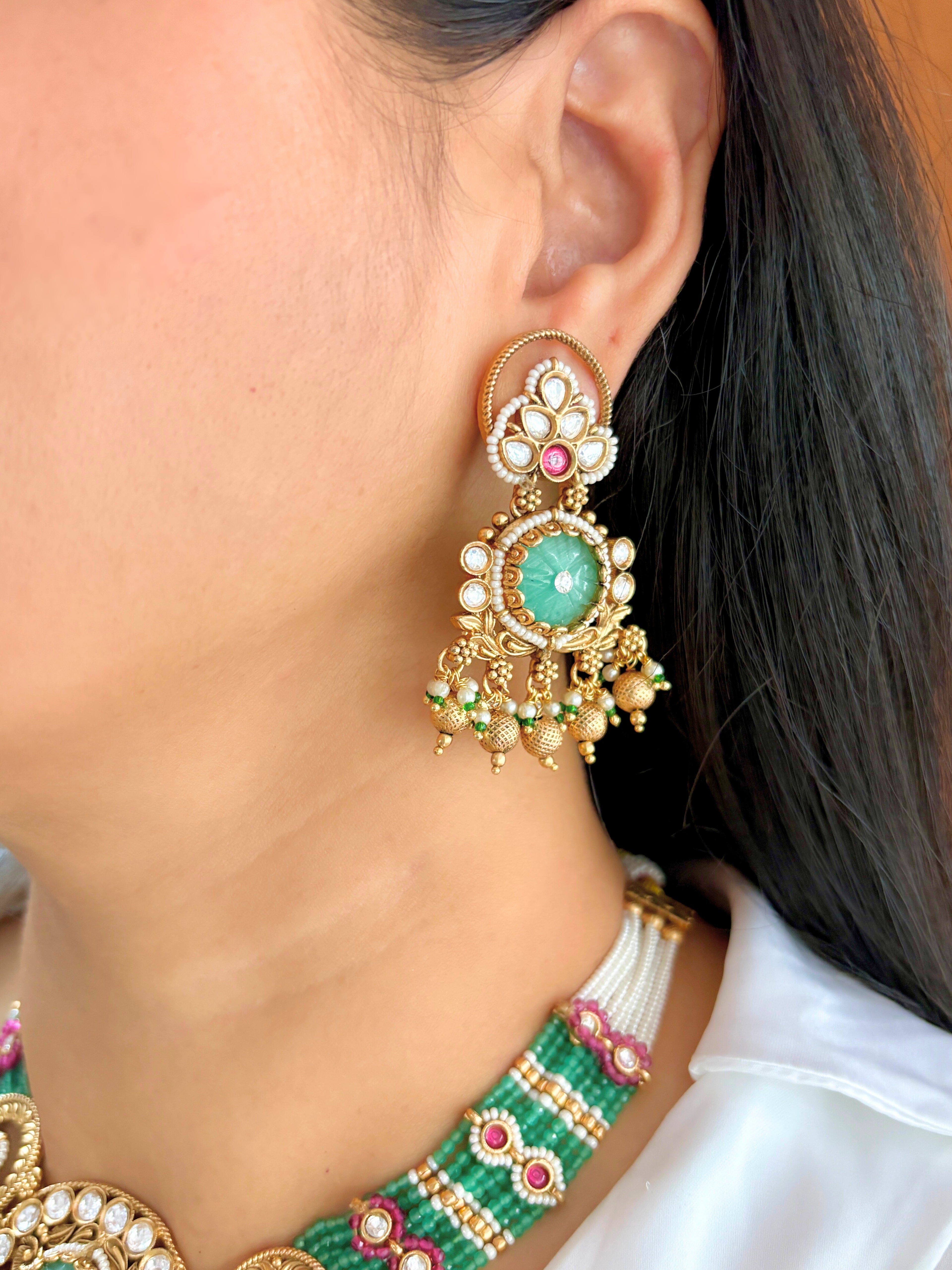 Zeba Designer Rajwada Necklace Set