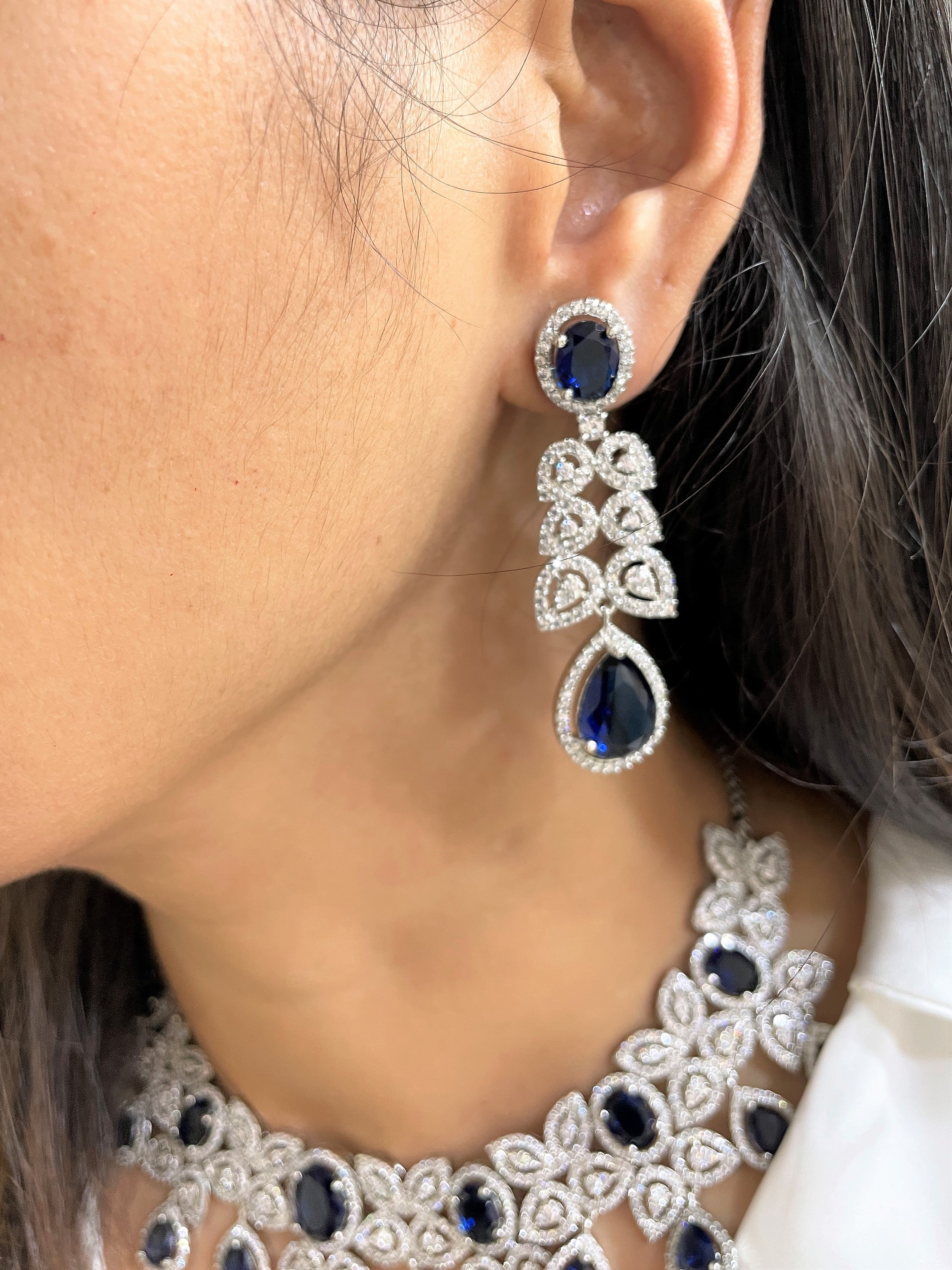 Aster Diamond Statement Necklace Set