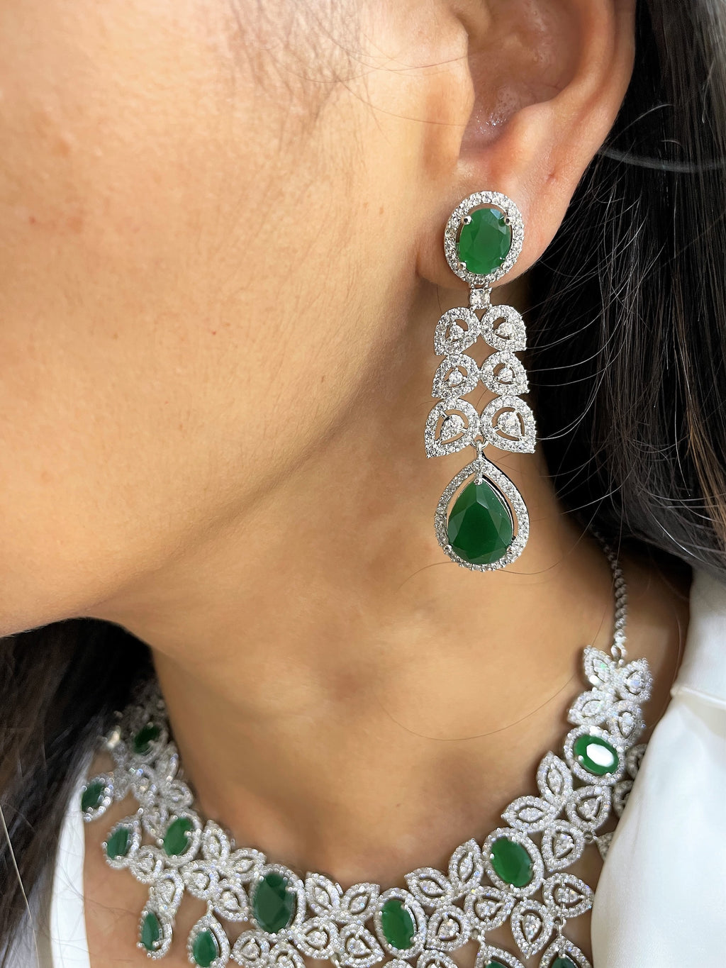 Aster Diamond Statement Necklace Set
