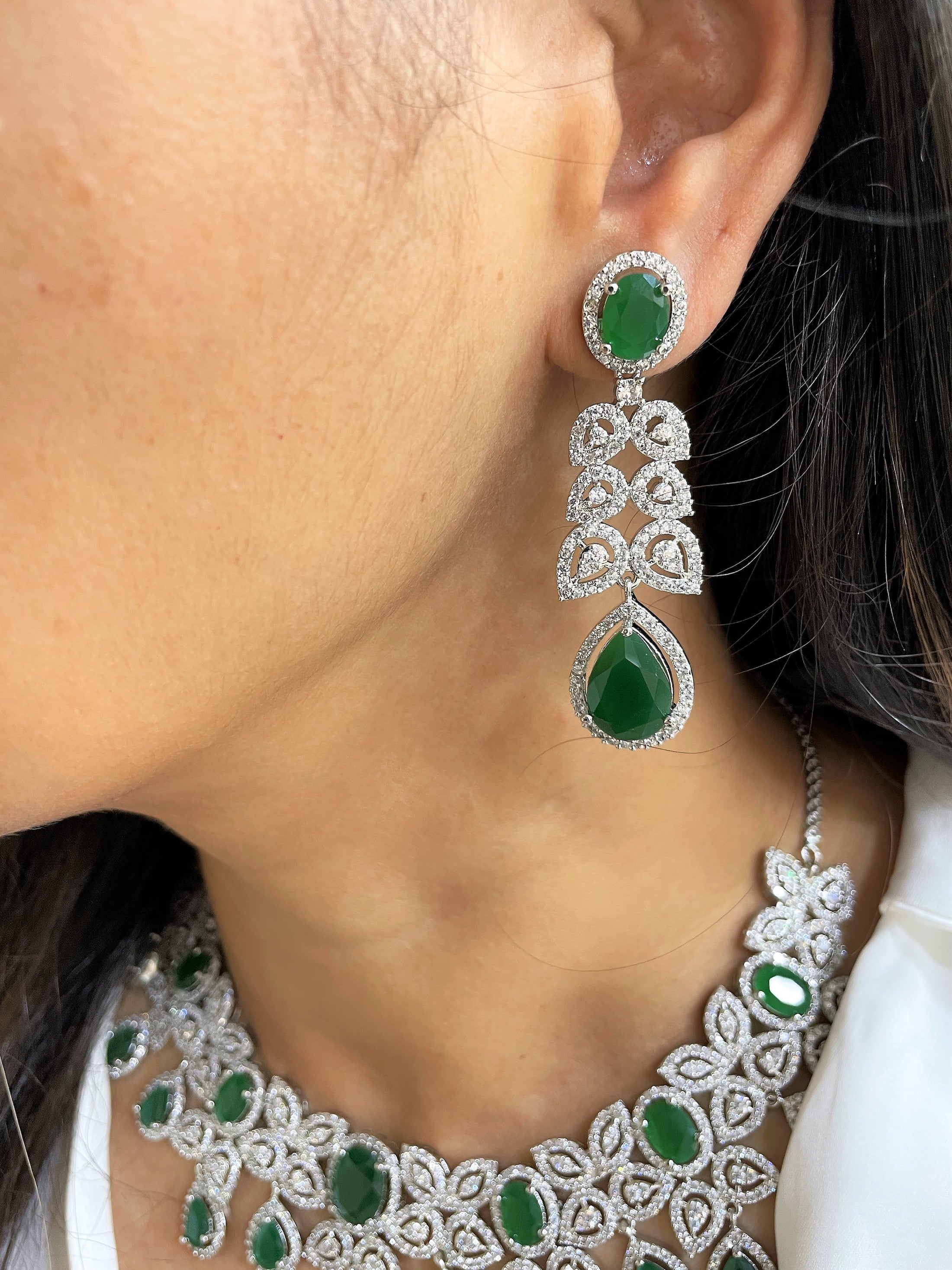 Aster Diamond Statement Necklace Set