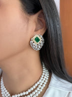 Kashvi Contemporary Pearl & Diamond Necklace Set