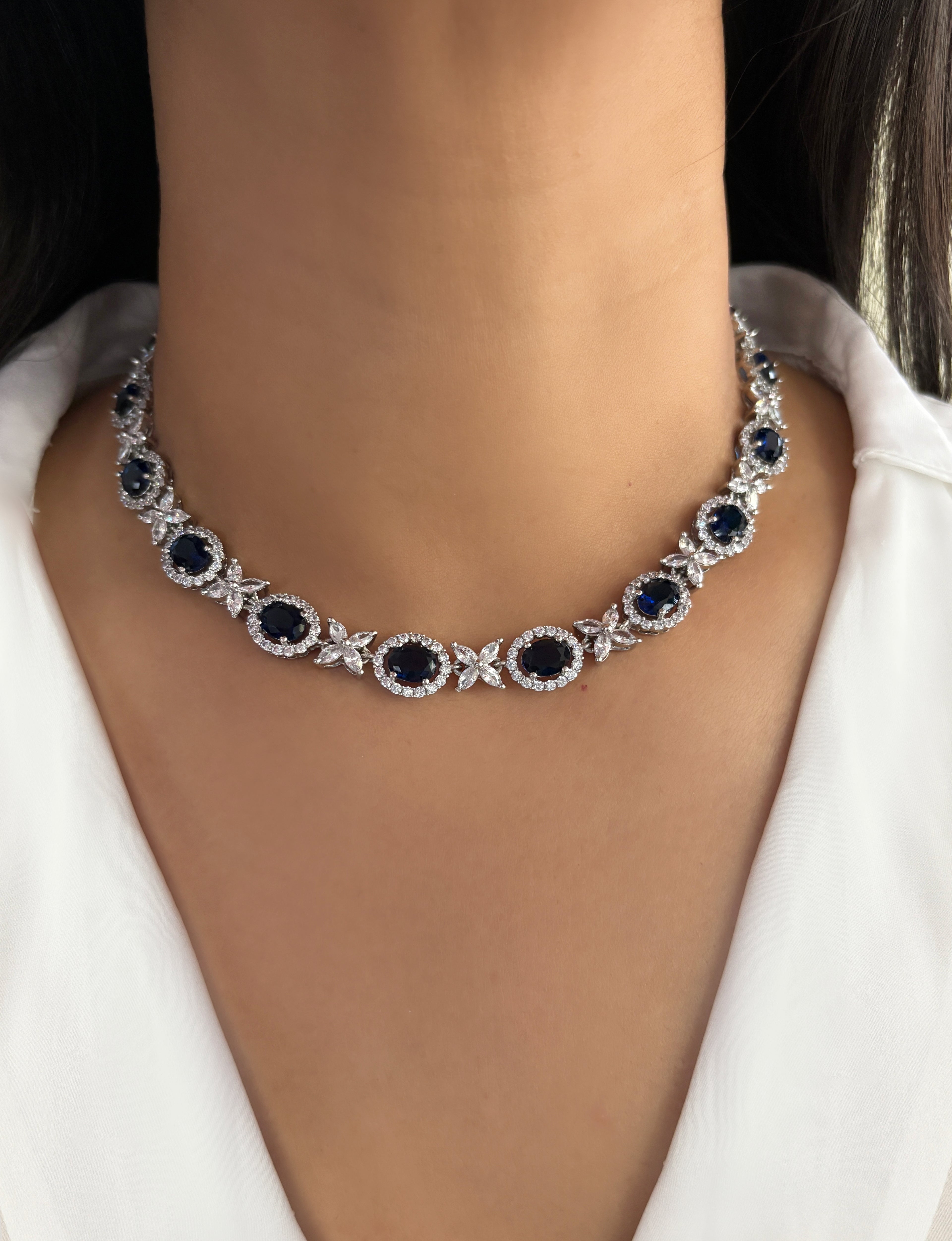 Evara Diamond Designer Necklace Set