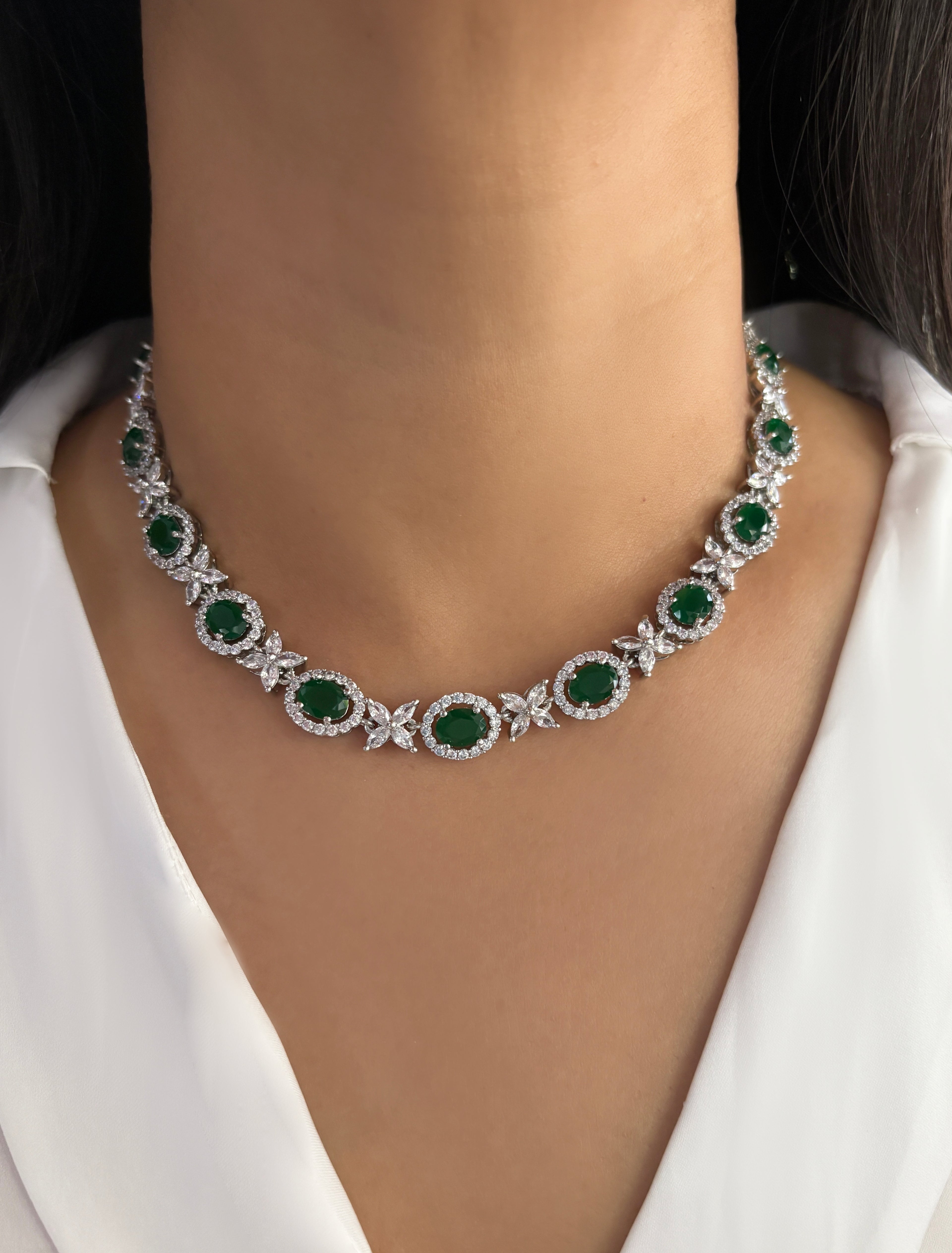 Evara Diamond Designer Necklace Set