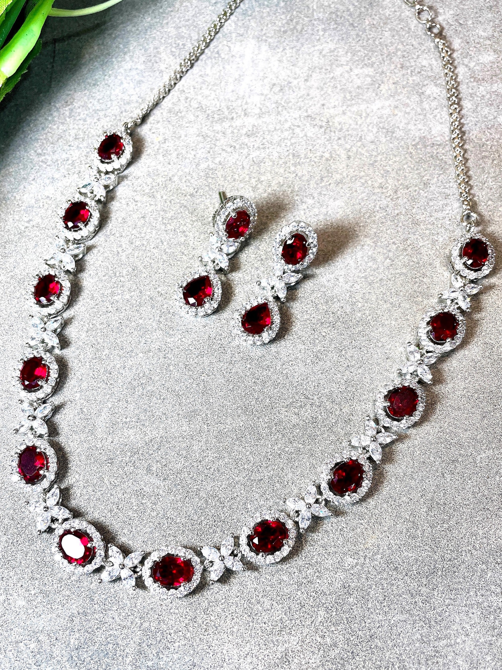 Evara Diamond Designer Necklace Set