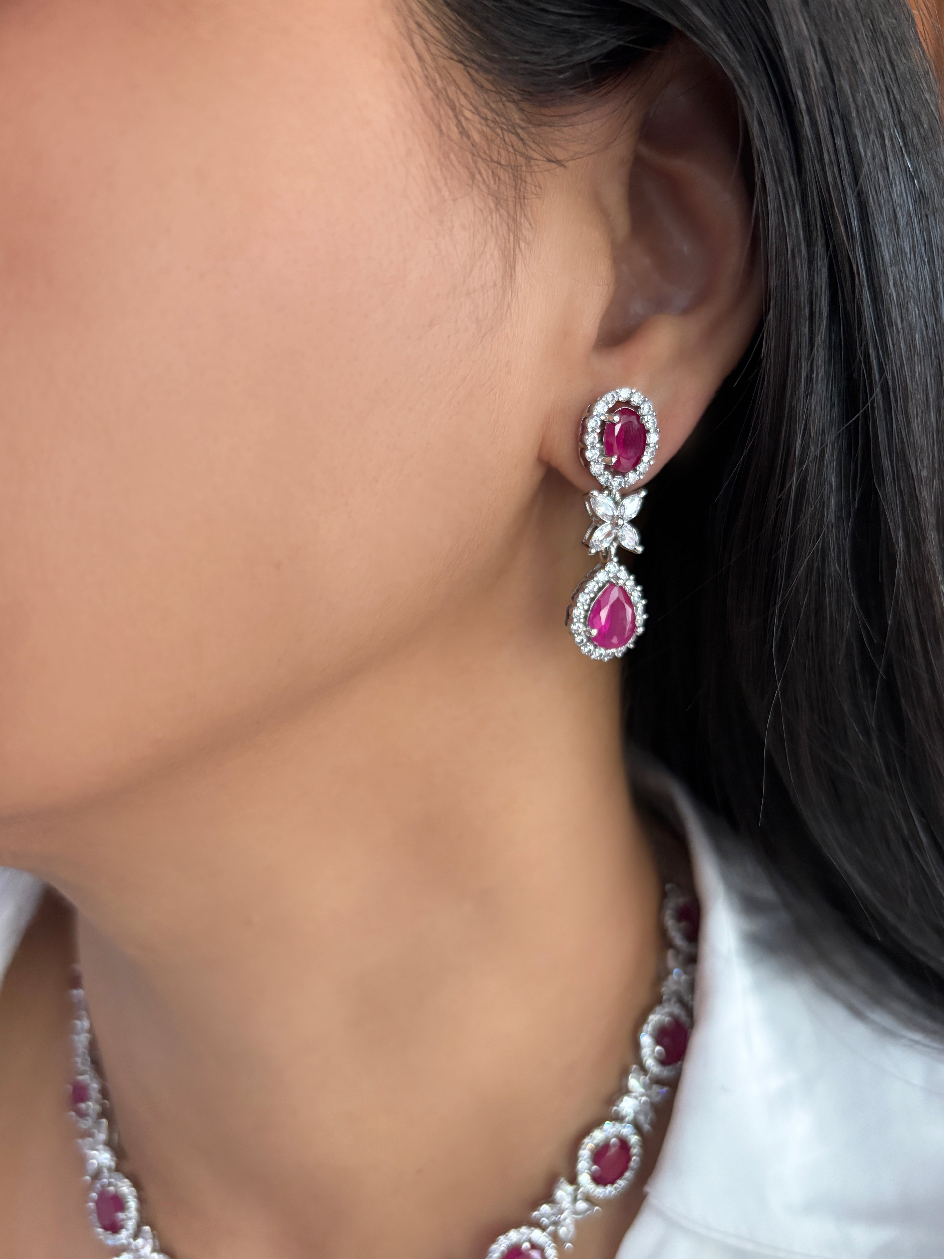 Evara Diamond Designer Necklace Set
