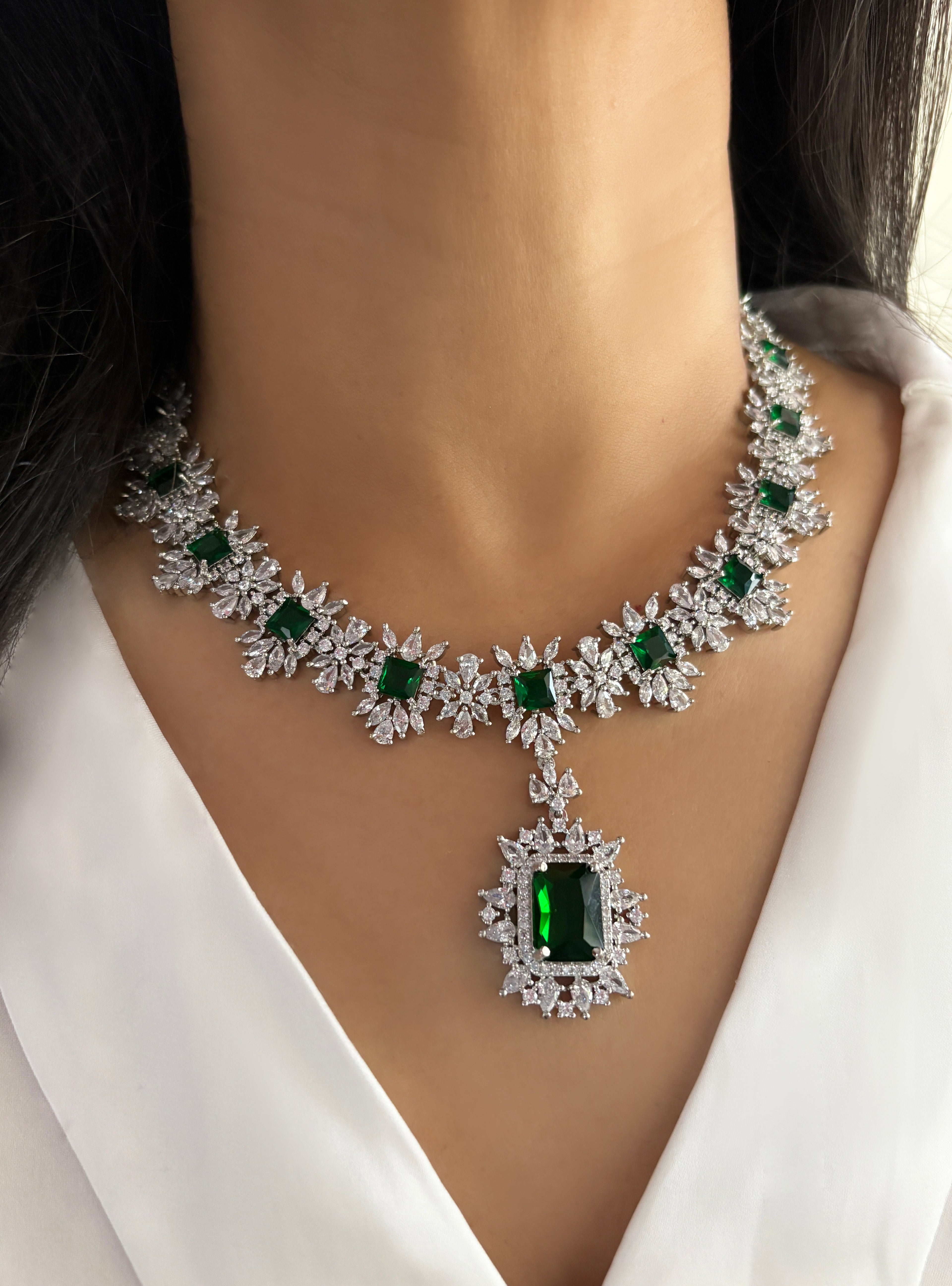 Georgia Classy Diamond Necklace Set