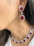 Enara Diamond & Color Stone Necklace Set