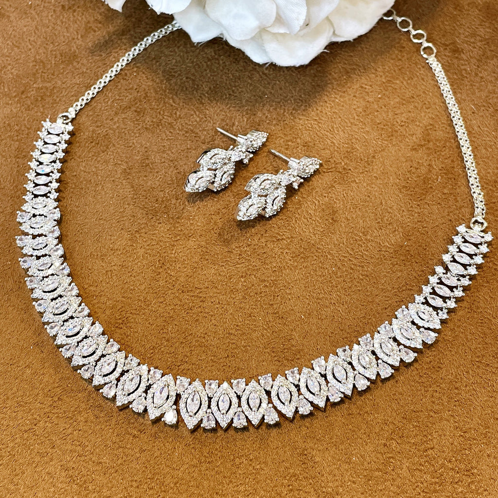 Falak Dainty Diamond Necklace Set