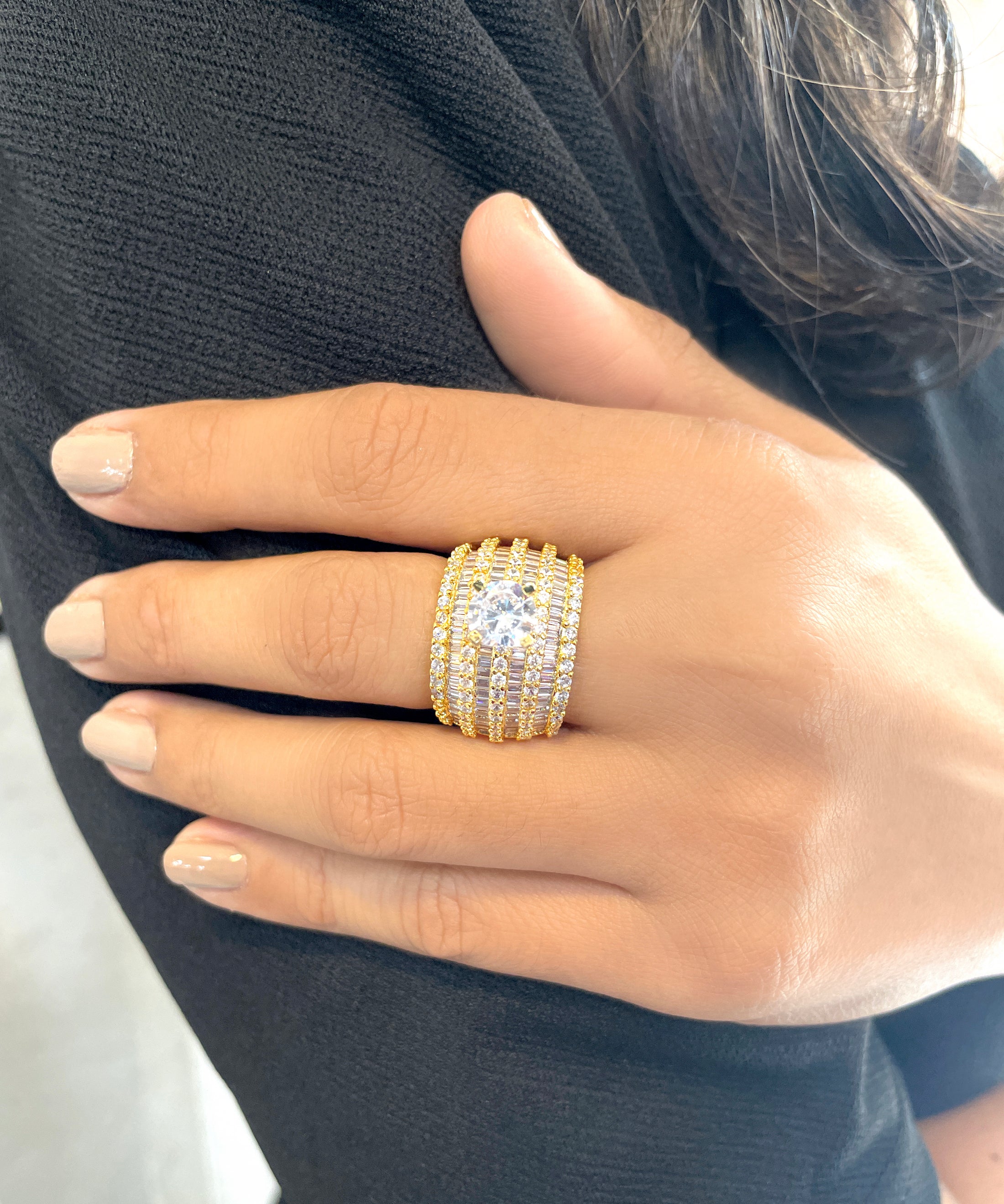 Inez Solitaire Diamond Designer Ring