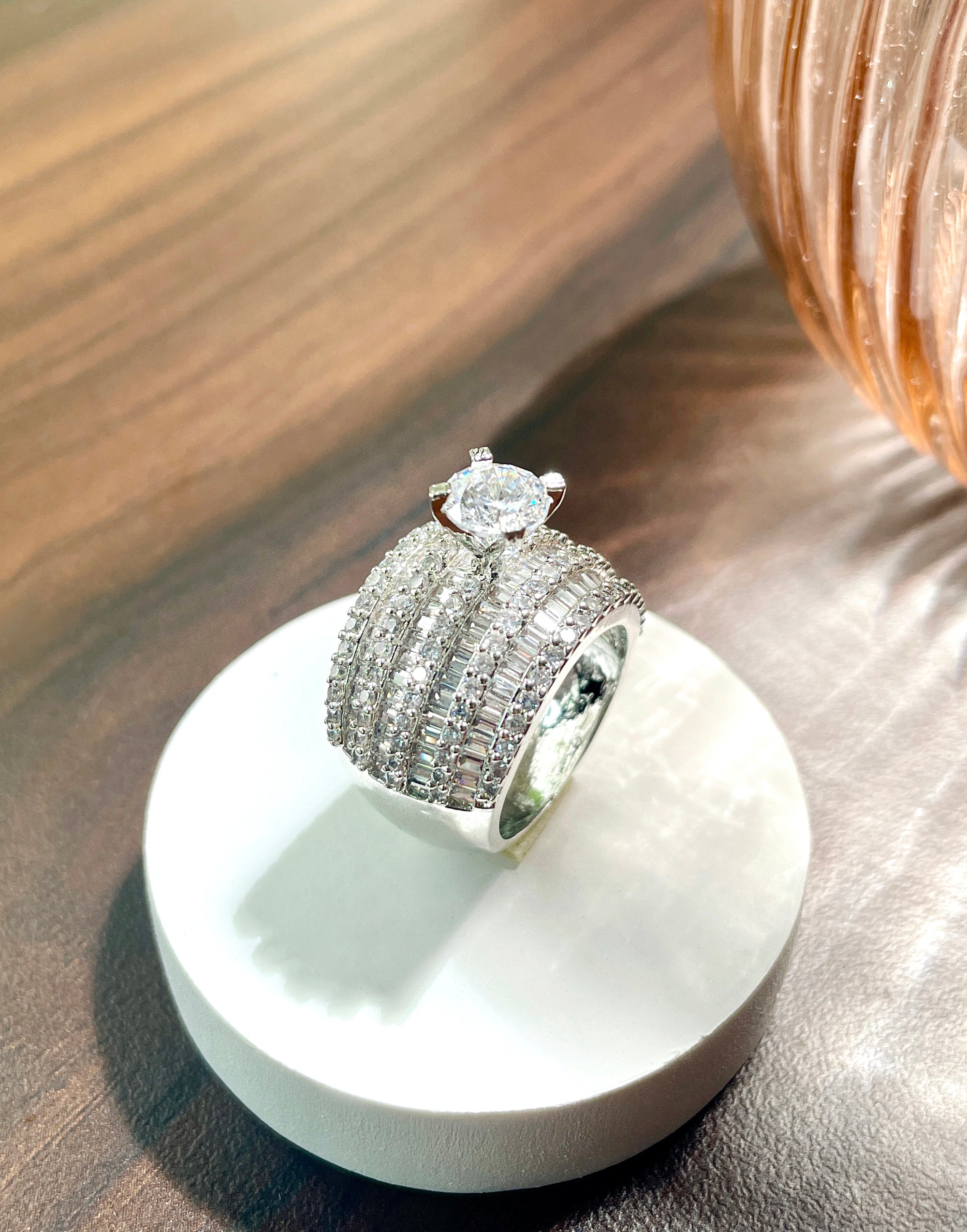 Inez Solitaire Diamond Designer Ring