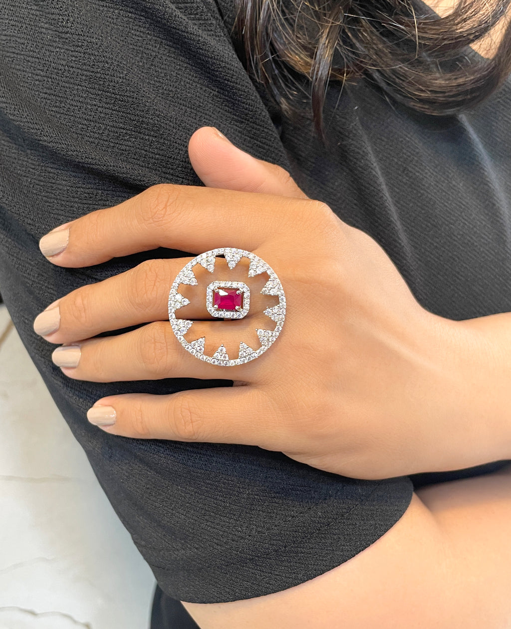 Ezra Diamond Statement Ring