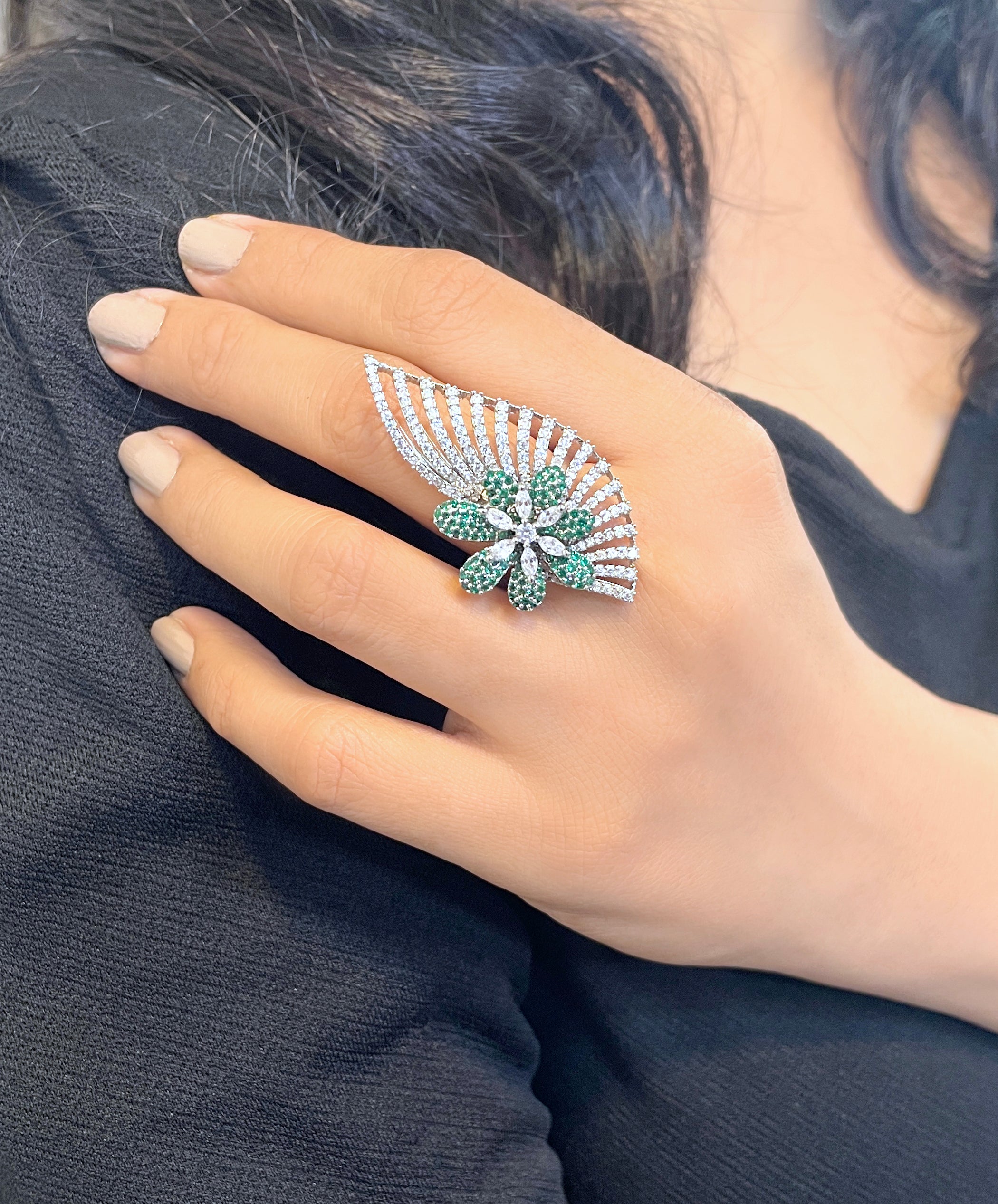 Floral Designer Diamond Ring