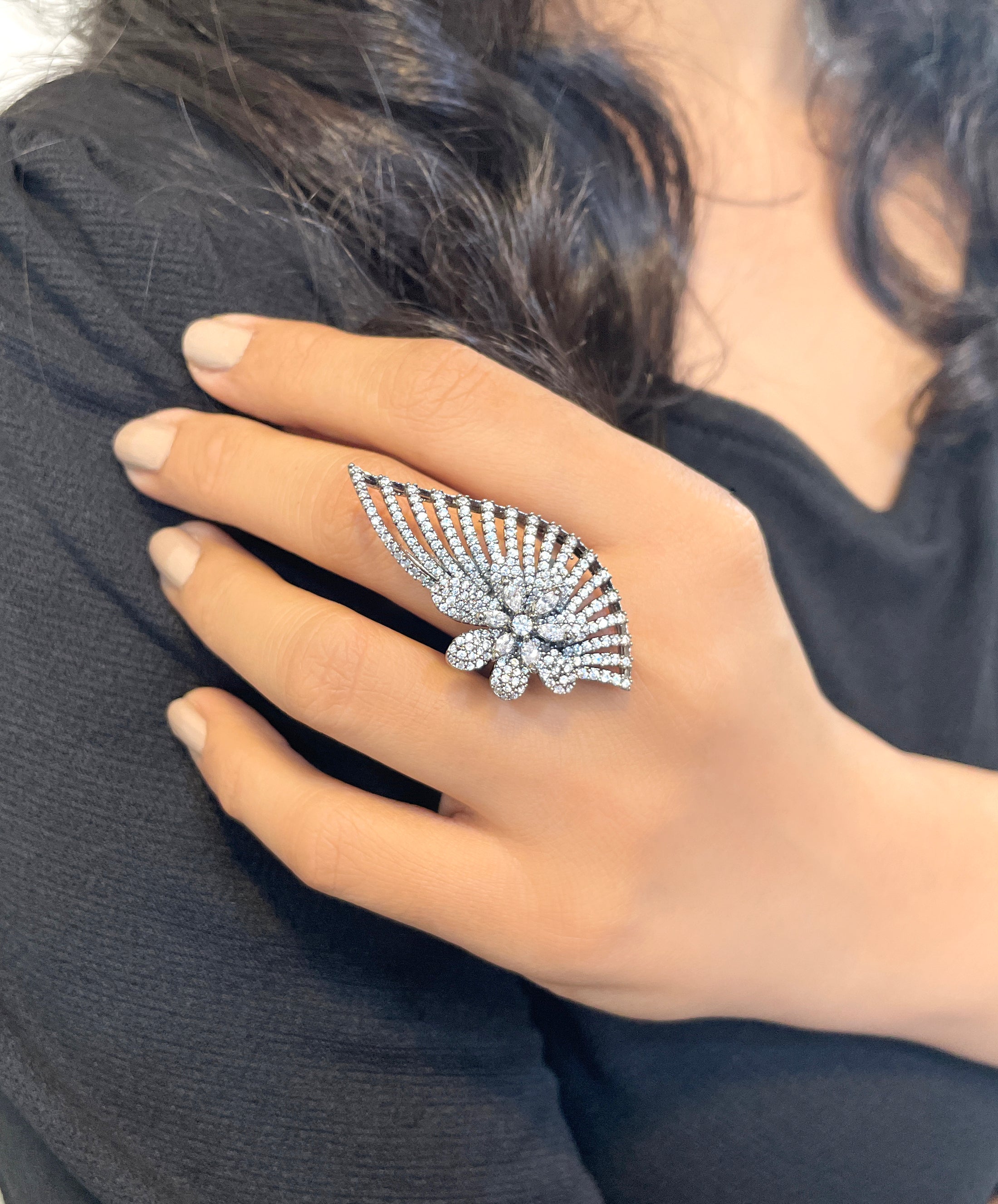 Floral Designer Diamond Ring